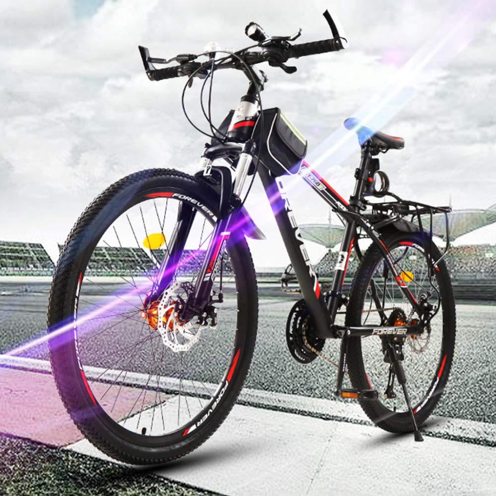 Mountainbike für Herren, Mountainbike, halbstarr, aus Stahl mit hohem Karbongehalt, Mountainbike mit verstellbarem Sitz vorne, C-26 Zoll 24 Geschwindigkeit