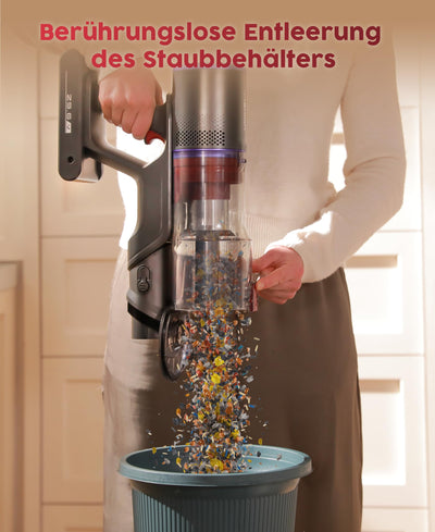 UNINELL HOME Akku Staubsauger,48000Pa/550W/65Mins Staubsauger Kabellos mit Selbststehende,1.6L Akkustaubsauger mit Anti-Tangle-Bürste,LED Touchscreen,Super Leise für Hartböden Teppiche Tierhaare Auto