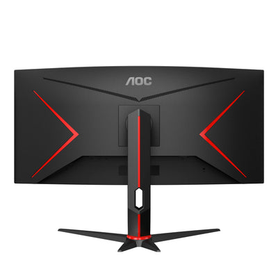AOC Gaming CU34G2X - 34 Zoll WQHD Curved Monitor, 144 Hz, 1ms, FreeSync Premium (3440x1440, HDMI, DisplayPort, USB Hub) schwarz/rot
