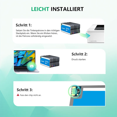 NewLift 953XL Druckerpatronen Kompatibel für HP 953 XL Multipack 953xl druckerpatronen für HP Officejet Pro 7720 7740 8710 8715 8740 8720 8718 7730 8728 8719 8730 Drucker (4er-Pack)
