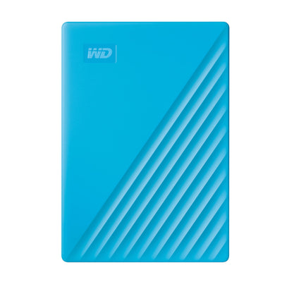 WD My Passport externe Festplatte 2 TB (mobiler Speicher, schlankes Design, herunterladbare Software, automatische Backups, Passwortschutz) Blau - auch kompatibel mit PC, Xbox und PS4
