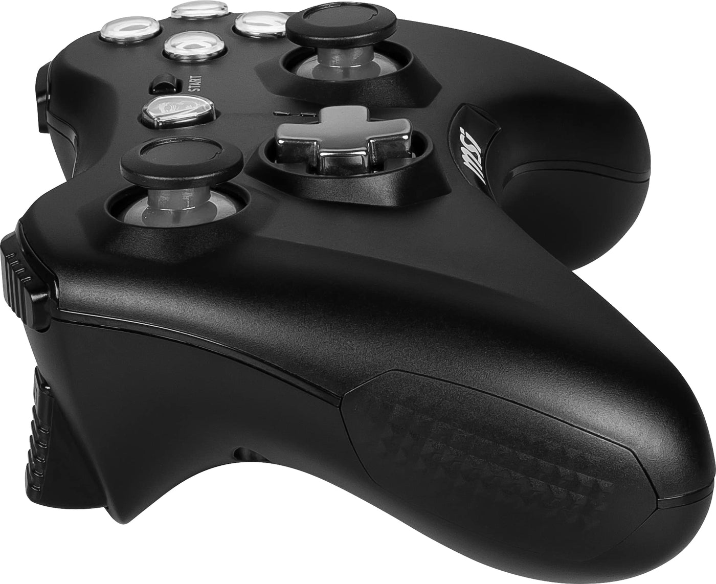 MSI FORCE GC20 V2 Kabelgebundener PC-Gamepad Controller - austauschbare D-Pad-Abdeckungen, zwei Vibrationsmotoren, USB 2.0 - schwarz, kabelgebunden