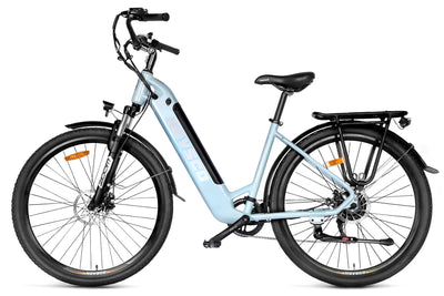 HOVSCO E-Bike, 27.5" 28" E-Mountain Bike, City Bike, 250W Bafang Motor, 36V 12.5Ah Abnehmbarer Akku, 7-Gang, Shimano Schaltung, Doppelscheibenbremse, Elektrofahrrad für Damen Herren