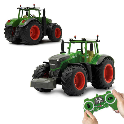 JAMARA 405035 - Fendt 1050 Vario 1:16 2,4Ghz - RC Traktor, Motorsound (abschaltbar), Rückfahrwarnsound, Hupe, Abschaltfunktion, 2 Radantrieb, Gummireifen, Helle LED‘s vorne, Blinker, Demo Funktion