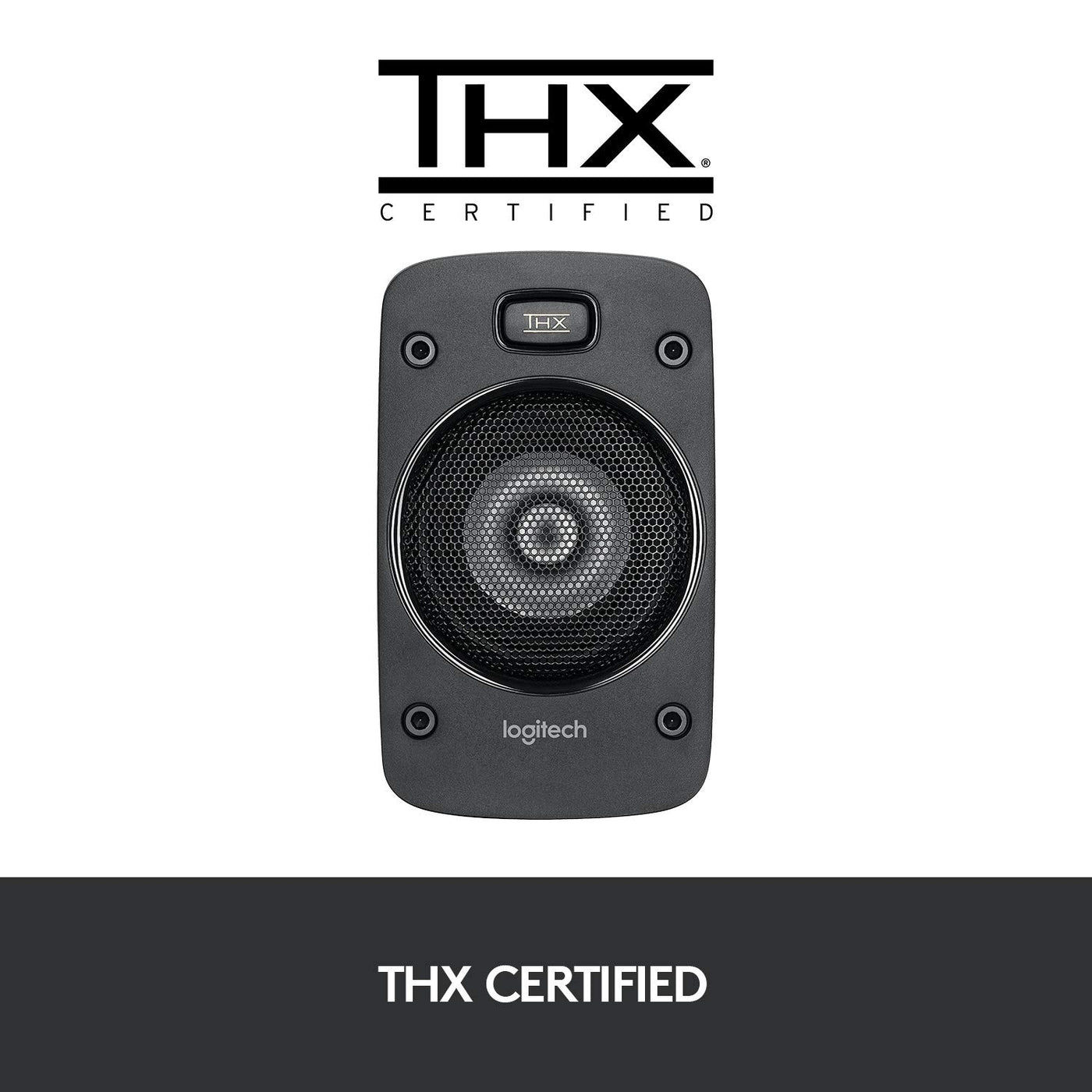 Logitech Z906 5.1 Sound System, Lautsprecher mit 1000 Watt Surround Sound, THX, Mehrere Audio-Eingänge, Fernbedienung, UK Stecker, PC/PS4/Xbox/Stereo-Anlage/TV/Smartphone/Tablet - Schwarz