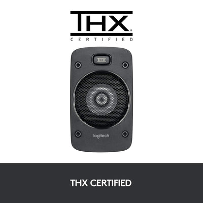 Logitech Z906 5.1 Sound System, Lautsprecher mit 1000 Watt Surround Sound, THX, Mehrere Audio-Eingänge, Fernbedienung, UK Stecker, PC/PS4/Xbox/Stereo-Anlage/TV/Smartphone/Tablet - Schwarz