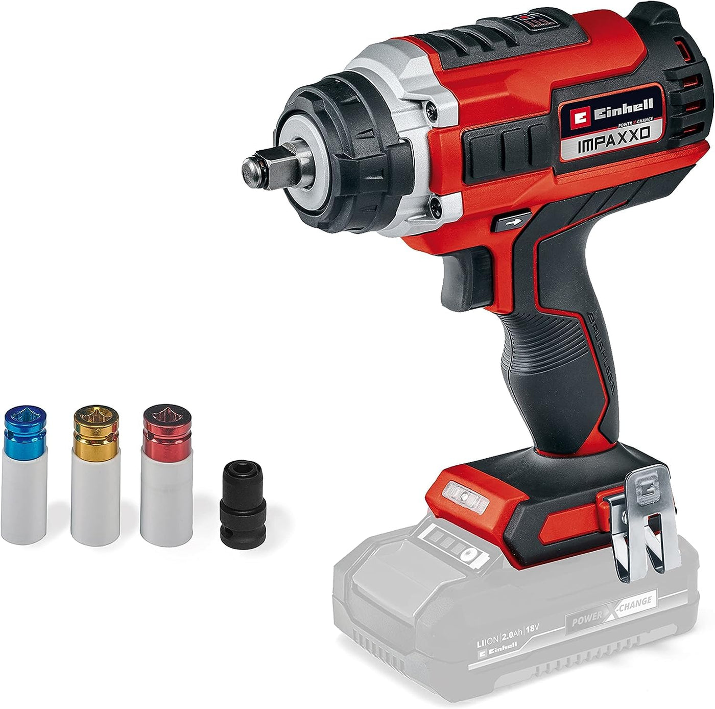 Einhell Professional Akku-Schlagschrauber IMPAXXO 18/400 Power X-Change (Li-Ion, 18 V, 400 Nm, 3-Gang-Getriebe, Bürstenloser Motor, Lieferung ohne Akku & Ladegerät)