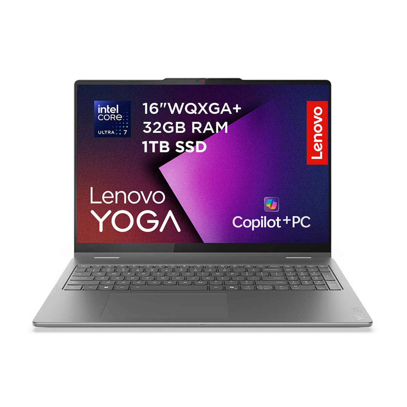 Lenovo Yoga 7i 2-in-1 Laptop | Copilot+ PC | 16" 2.8K WUXGA OLED | Intel Core Ultra 7 | 32GB RAM | 1TB SSD | Intel Arc Grafik | Win11 | QWERTZ | inkl. Yoga Pen | 3 Jahre Garantie Exklusiv bei Amazon
