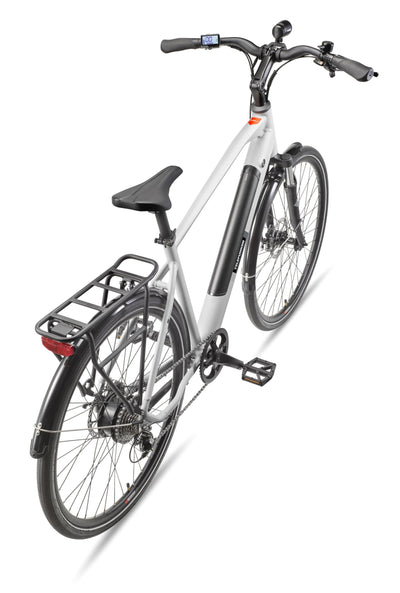 TELEFUNKEN E-Bike 28 Zoll Fahrrad für Herren XT490 | Trekking Pedelec mit 8-Gang Kettenschaltung & Scheibenbremsen | Elektrofahrrad mit 250 W Heckmotor & integriertem 417,6 Wh Li-Ion-Akku | Kreide