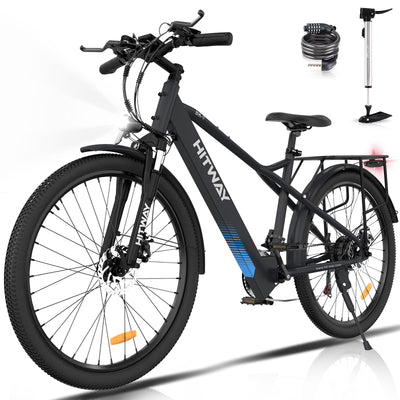 HITWAY E Bike E-Mountainbike 26 Zoll Pedelec Cityräder Elektrofahrrad,250W Motor,36V/12Ah Akku ebike,7/21 Gängen,bis 35-90km