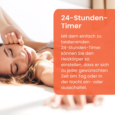 Pro Breeze Tragbarer Ölradiator, 8 Elemente, 2000 W, mit 3 Heizleistungen, einstellbarer Thermostat, 24-Stunden-Timer, energiesparende elektrische Heizung