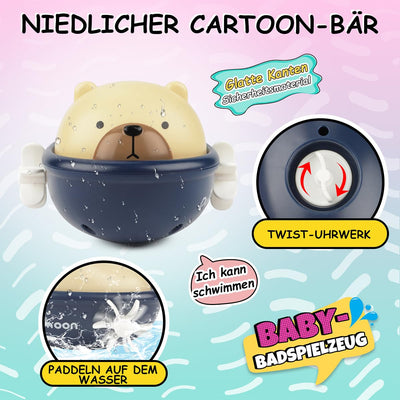 GILOBABY Badewannenspielzeug Set, Badespielzeug Baby Badewannen Spielzeug, Wasserspielzeug Kinder mit Tasse, Bär und Kaktus, Babyspielzeug Geschenk für Jungen und Mädchen Geburtstag ab 6 Monate