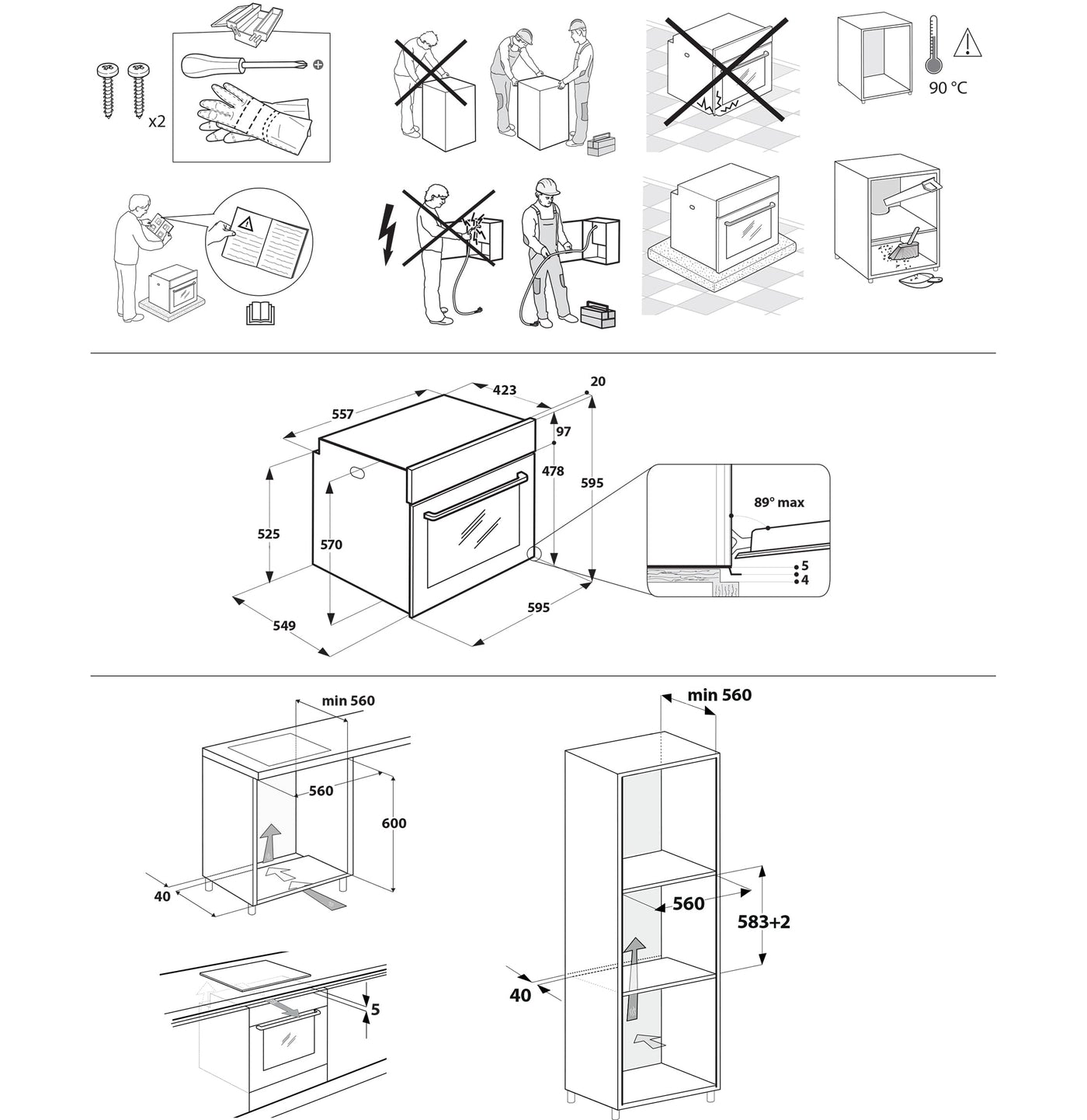Privileg PBWK3 JH8S BLG Einbau-Backofen mit Hydrolyse und Dampffunktionen/ 71 l/Hydrolyse/CLICK und CLEAN/Multi-Level-Kochen/Pizzafunktion/Freasy Cook