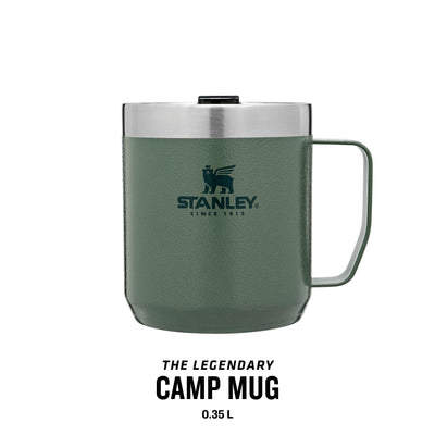Stanley Classic Legendary Camp Mug Thermobecher 354 ml - Hält 1.5 Stunden Heiß - 3 Stunden Kalt - BPA-Frei - Spülmaschinenfest - Edelstahl Kaffeebecher To Go - Green