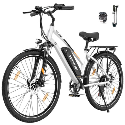 HITWAY E Bike 28 Zoll, Elektrofahrrad Pedelec für Damen und Herren, E-Fahrrad mit 36V 12Ah Wechselakku, 250W Motor, 7 Gang Schaltung, Citybike Electric Bike Ebike Reichweite bis zu 35-90km
