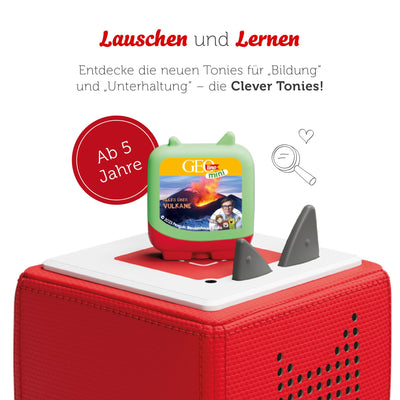 tonies Clever 4er Set GEOlino MINI für Deine Toniebox, Wissens-Hörspiel für Kinder ab 5 Jahren, Spielzeit je ca. 47 Minuten