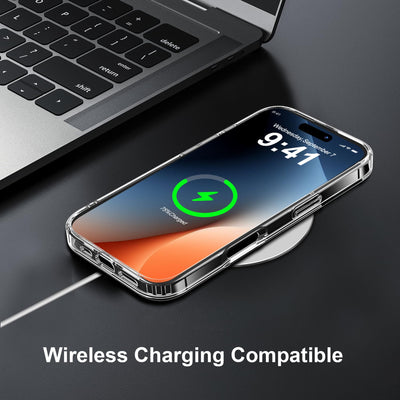 QHOHQ 5-in-1-Set für iPhone 16 Pro Hülle [Nie Vergilbung] + 2X Schutzfolie + 2X Kamera Schutzhülle, Militärstandard Rundumschutz Handyhülle Case, Stoßfest, Anti-Kratzt, Klar