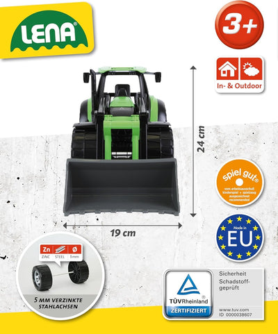 Lena Worxx Traktor Deutz-Fahr Agrotron 7250 TTV mit Frontlader 45 cm, realistisches Landwirtschaft Spielfahrzeug, robuster Trecker mit funktionstüchtiger Ladeschaufel, für Kinder ab 3 Jahren