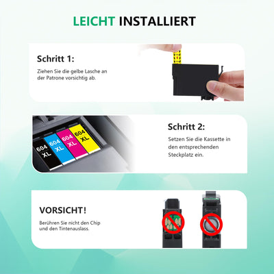 NewLift 604XL Druckerpatronen Kompatibel für Epson 604 Patronen Epson 604XL Epson 604 für Expression Home XP-XP-2205 XP-3200 XP-4200 XP-4205 XP-3205 Workforce WF 2935 (8er-Pack)