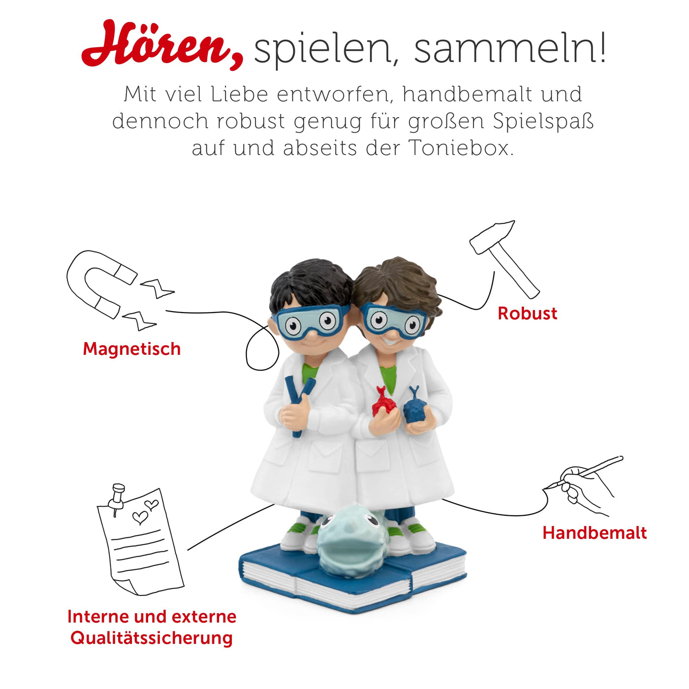 tonies Hörfiguren für Toniebox, Secret Science Club – Abwehrstark – Rund um Viren, Abwehrkräfte und Immunhelfer! mit Özlem & Uğur, Hörspiel für Kinder ab 6 Jahren, Spielzeit ca. 60 Minuten