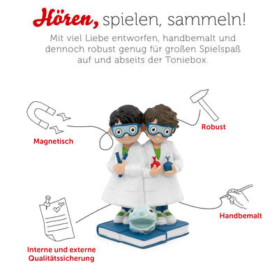 tonies Hörfiguren für Toniebox, Secret Science Club – Abwehrstark – Rund um Viren, Abwehrkräfte und Immunhelfer! mit Özlem & Uğur, Hörspiel für Kinder ab 6 Jahren, Spielzeit ca. 60 Minuten