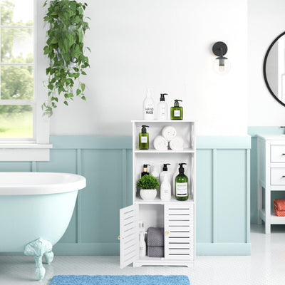 Tiasott Badezimmer-Boden-Aufbewahrungsschrank, Badezimmer-Aufbewahrung, Möbel, Heim-Organizer, Regal, Regal, Regal, wasserdicht, Badezimmerschrank, freistehender Schrank mit Regal, Eckschrank, 30 x 22