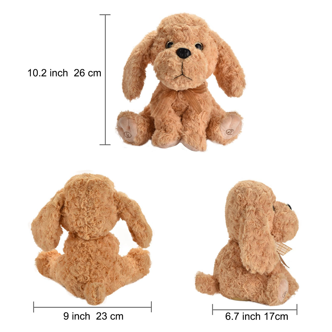 Interaktives singendes Plüschtier Hund, Nimmt auf und wiederholt, was du sagst, 8 Lieder, Kopf- und Ohrenbewegungen, Geburtstag für Kleinkinder von 3, 4, 5 und 6 Jahren (Goldendoodle-Spielzeug)