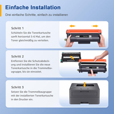 Palmtree TN2510 TN2510XL TN-2510 XL Kompatibel für Brother HL-L2400DWE Toner MFC-L2800DW MFC-L2835DW MFC-L2860DW HL-L2400DW MFC-L2827DW DCP-L2620DW HL-L2445DW DCP-L2660DW DCP-L2665DW DCP-L2627DW