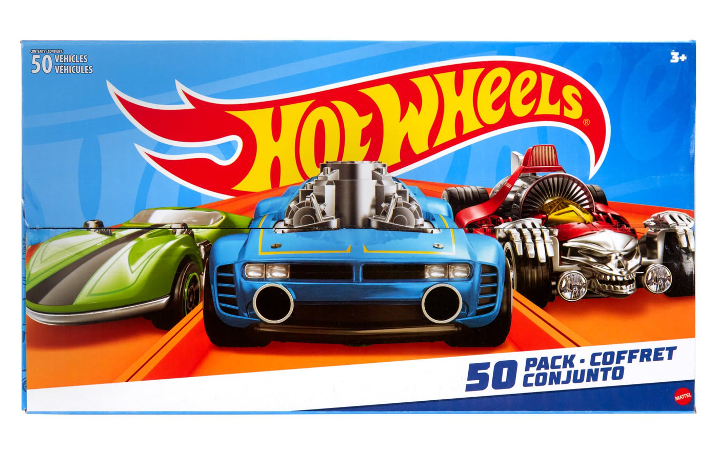 Hot Wheels Autos Set, 50er Pack, Verschiedene Modelle von Spielzeugautos, Maßstab 1:64, mit realistischen Details, Auto Spielzeug, Stile variieren, Spielzeug ab 3 Jahre, V6697