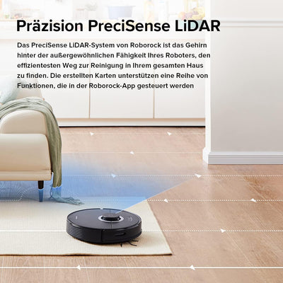 roborock Q7 Max Staubsauger, Roboter, 4200 Pa, 180 Minuten Akkulaufzeit, Roboter, selbstheilend, mit Lidar-Navigation, Kartografie, WiFi/APP/Alexa, Upgrade des S5 Max (schwarz)