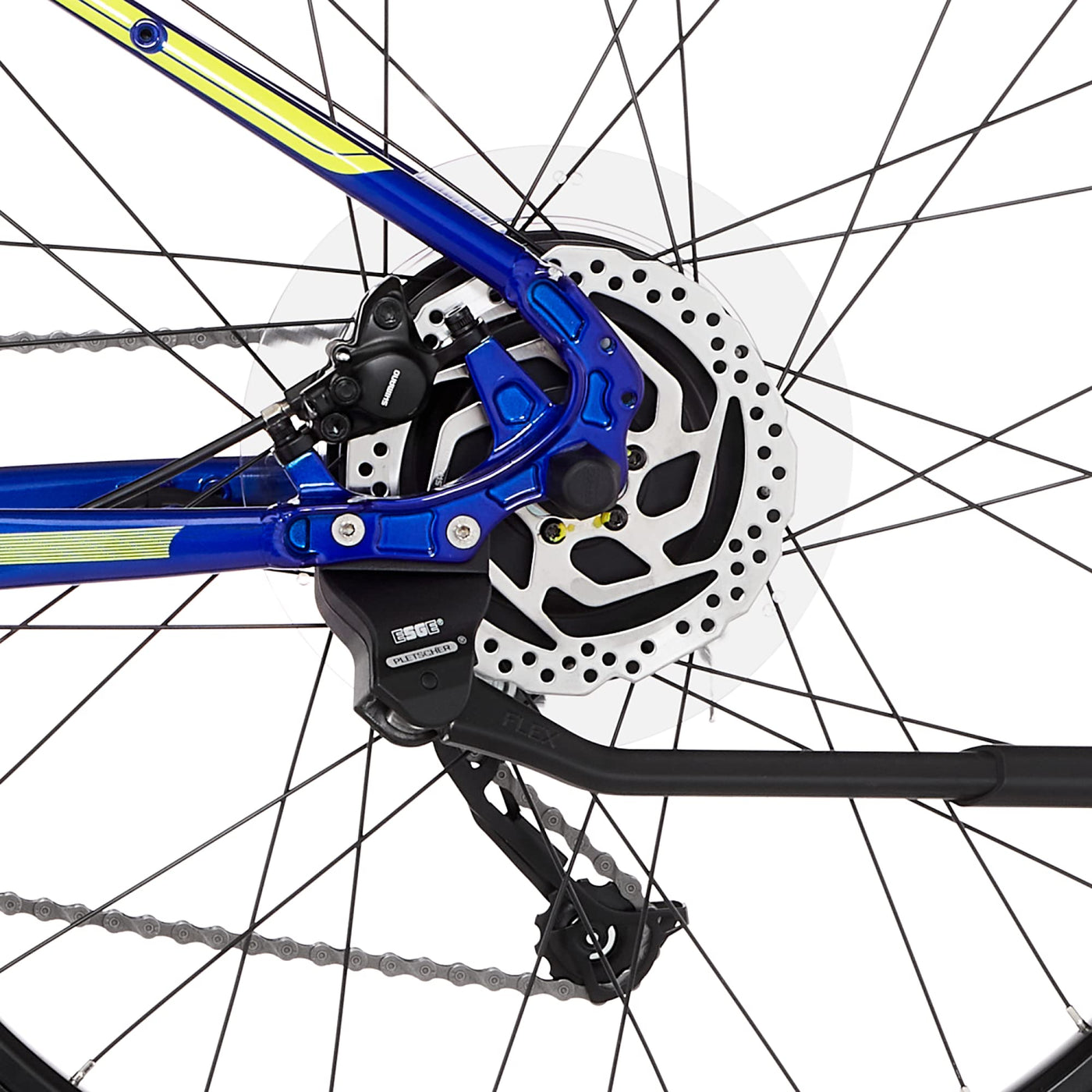 FISCHER E-Mountainbike MONTIS 2.1, Junior Elektrofahrrad für Damen und Herren, RH 38 cm, Heckmotor 45 Nm, 48 V Akku, blau