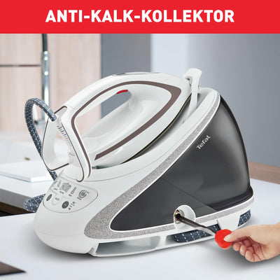 Tefal Dampfbügelstation Pro Express Ultimate GV9567 | 7,7 Bar | 155 g/Min. Kontinuierlicher Dampf | 500 g/Min. Extra-Dampfstoß | 2600 Watt | 42.3 x 25 x 28.9 cm | Farbe Weiß