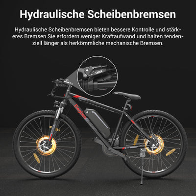 Eleglide E Bike Herren Damen mit 36V 15Ah Abnehmbarer Akku, 27,5/29 Zoll Offroad E Mountainbike, Elektrofahrrad Pedelec mit APP, 24 Gänge Schaltung, Reichweite bis zu 125 KM (MTB-2 29 Zoll)
