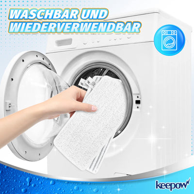 KEEPOW 8 Stück für Vileda Dampfreiniger XXL Ersatzbezüge, Mikrofaser für Vileda Steam PLUS XXL Ersatzbezug, Waschbar Kompatibel Mit Vileda Steam PLUS XXL Dampfreiniger (4 Grau + 4 Weiß)