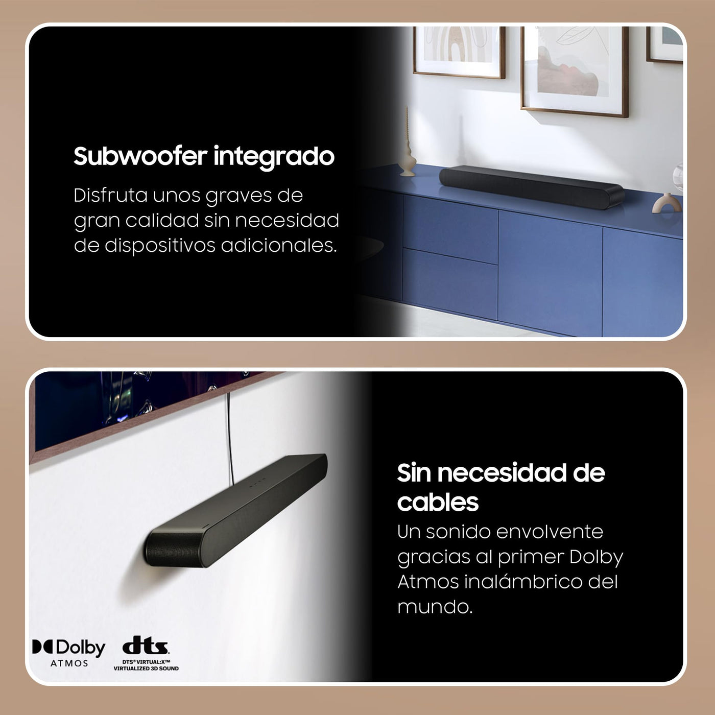 Samsung Soundbar HW-S60D/ZF S Serie, 7 Lautsprecher, Wireless Dolby Atmos, 5.0-Kanal-Audio, Q-Simphony, Alexa integriert und kompatibel mit Google Assistant, Black 2024