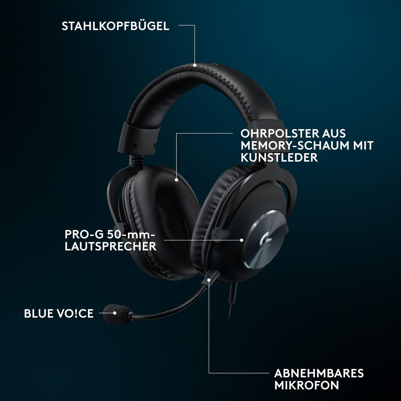 Logitech G Pro X SE Kabelgebundenes Gaming Headset mit Mikrofon: Abnehmbares Mikrofon, DTS Headphone:X 7.1, inkl. USB DAC, für PC, Xbox One, Xbox Series X|S, PS5, PS4 - Schwarz