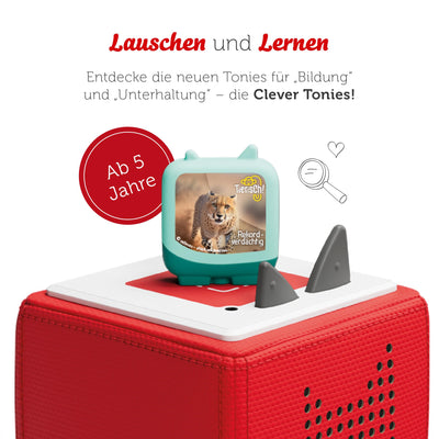 tonies Clever 4er Set Tierisch! Rekordverdächtig für Deine Toniebox, Wissens-Hörspiel für Kinder ab 5 Jahren, Spielzeit ca. 130 Minuten