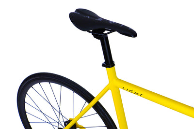 FabricBike Light PRO - Fixed Gear Fahrrad, Single Speed Fixie Starre Nabe, Aluminium Rahmen und Gabel, Räder 28", 6 Farben, 3 Größen, 8.45 kg (Größe M) (M-54cm, Light Pro Matte Yellow)