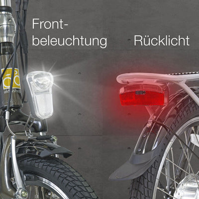 aktivelo E-Klapprad, 20 Zoll E-Bike, Faltrad mit wartungsfreiem 250 W Mittelmotor mit 5 Motorunterstützungsstufen, 65 km Reichweite, 7 Gang Nabenschaltung, für Damen und Herren geeignet
