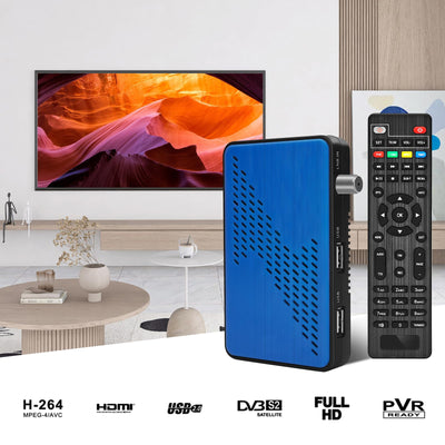 WEDETIAN Mini Sat Receiver DVB-S2 Digital Satelliten Receiver Full HD 1080p (Sat DVB-S/S2, HDTV, HDMI, USB Mediaplayer, vorinstallierte Programmliste, Sleeptimer, Nahbedienung am Gerät, Fernbedienung)