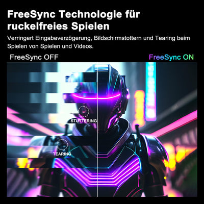 Minifire Gaming Monitor 24",180 Hz, WQHD(2560 x 1440),Nano IPS, OD 1ms, HDR, 130% sRGB, AMD FreeSync+,Motion Blur Reduction Technologie, VESA(75 x 75 mm) - Schwarz MFG24X5Q