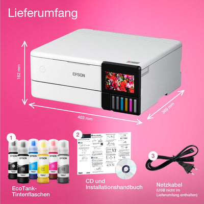 EcoTank ET-8500 DIN-A4-WLAN-Tintentank-Fotodrucker
