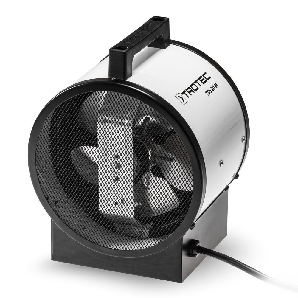 TROTEC Bauheizer elektrisch TDS 20 M – Heizleistung 1,5 kW / 3 kW – Elektroheizer Luftmenge 290 m³/h – Heizlüfter mit Thermostat, Keramik