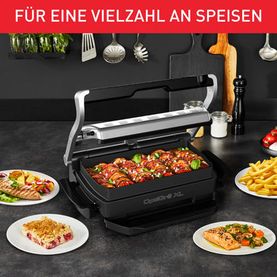 TEFAL OptiGrill Snacking & Baking Backschale, antihaftbeschichtet, wärmeisolierte Griffe, für Brot, Aufläufe, Süßes, etc., OptiGrill + und OptiGrill Elite, schwarz, Backschale XA725870