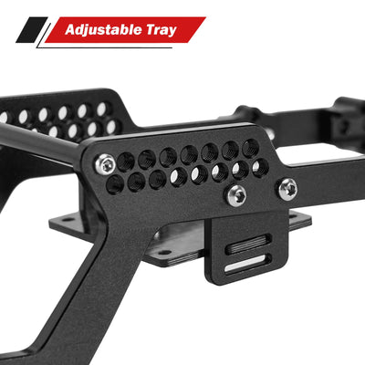 INJORA Aluminium Universal LCG Chassis-Rahmen Kit für 1/18 TRX4M Standard-Karosserien Defender Bronco High Trail K10 F150 Lay Down Servos