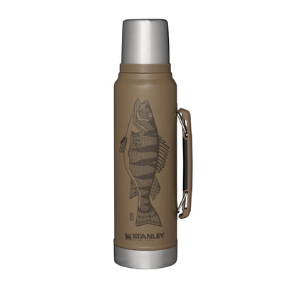 Stanley Classic Legendary Thermosflasche 1L - Thermos Hält 24 Stunden Heiß oder Kalt - Edelstahl Thermoskanne - BPA-Frei - Spülmaschinenfest - Tan Peter Perch