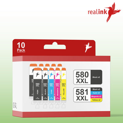 realink Bundle TS705a Drucker (OHNE Kopier- und Scanfunktion) mit 10er Set Druckerpatronen