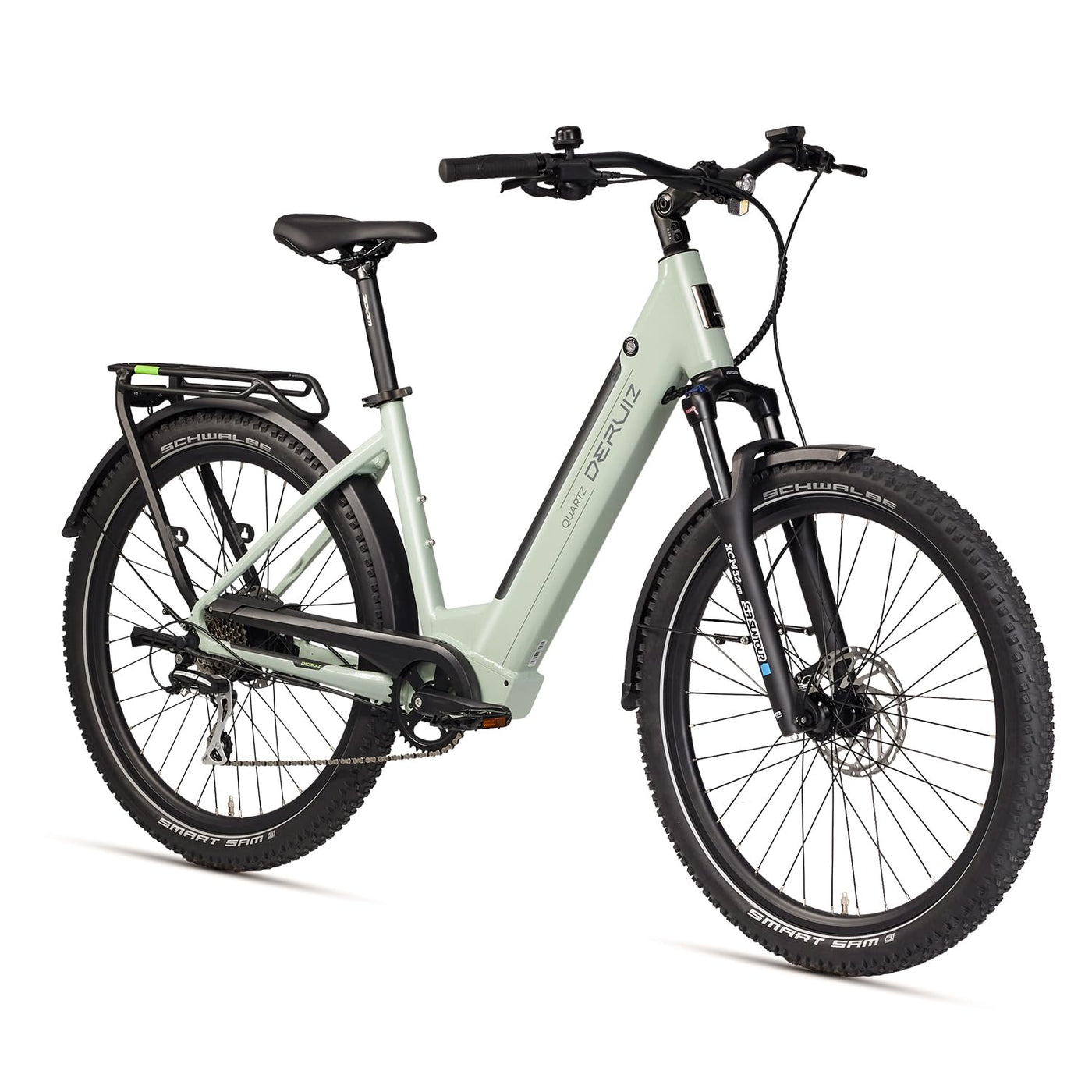 DERUIZ Quartz SUV E-Bike 27,5 Zoll E-Mountainbike mit 644Wh Akku, 250W 55Nm Motor, Hydraulische Bremsen, 8-Gang-Kettenschaltung, RH 46 cm Offroad & City Elektrofahrrad für Damen und Herren, Max 150km