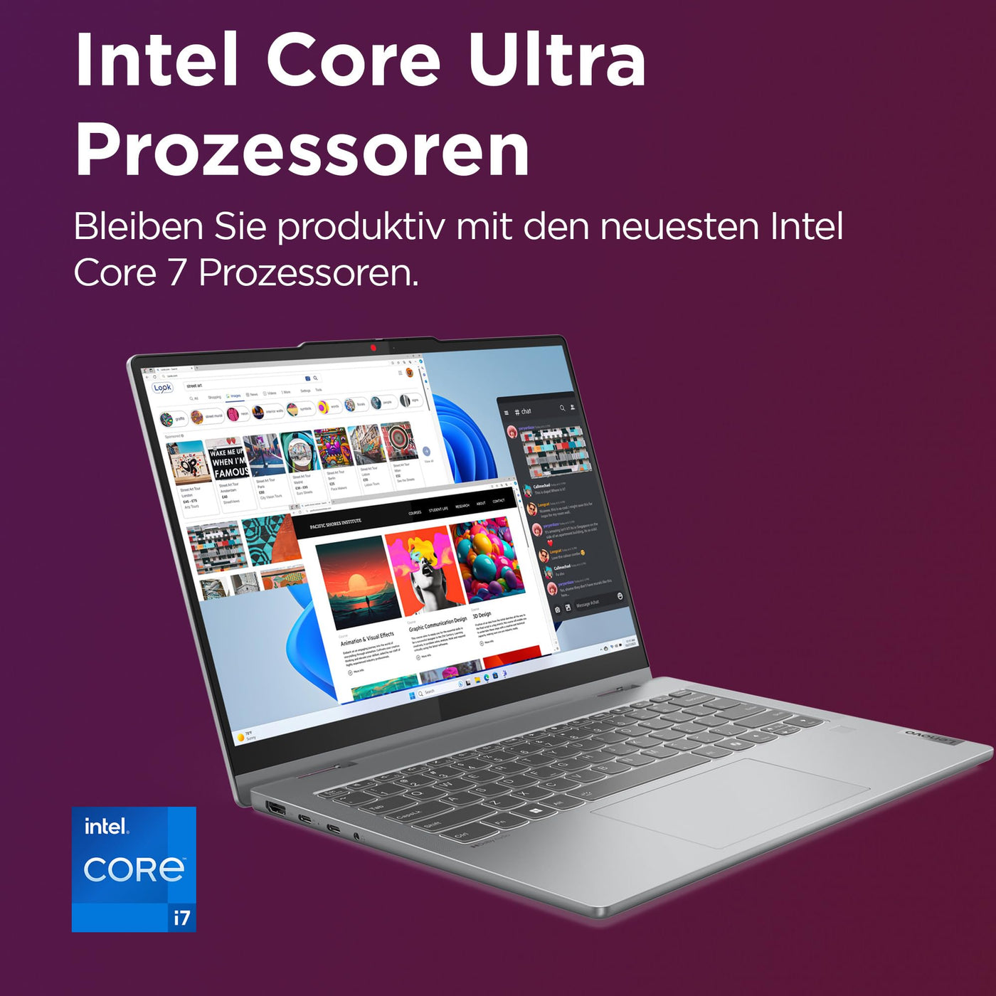 Lenovo IdeaPad 5i 2-in-1 Laptop | 16" 2K OLED Touch Display | Intel Core 7 150U | 16GB RAM | 1TB SSD | Intel Grafik | Win11 | QWERTZ | Luna Grau | Beleuchtete Tastatur | 3 Monate Premium Care