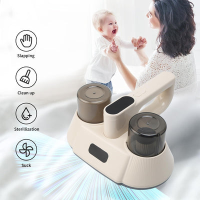 Ruspela Milbensauger für Matratzen Milbenstaubsauger Staubsauger für Matratzen Saugstarker Handstaubsauger mit UV- C- und Ultraschall für die Reinigung von Bettzeug und Sofa